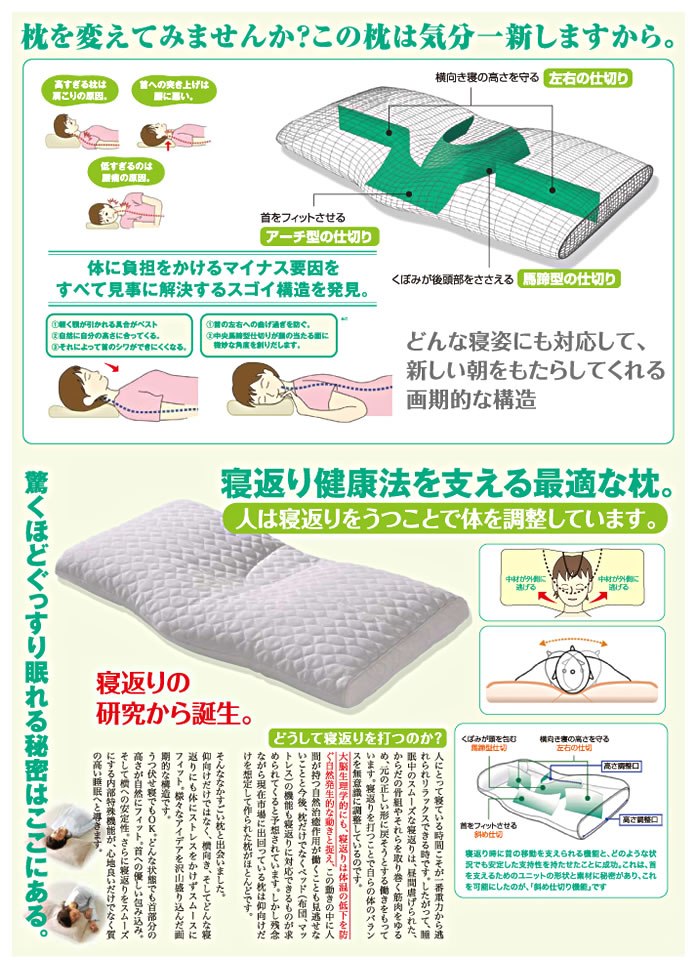 モーフィアス枕「ねるぐ」 説明1
